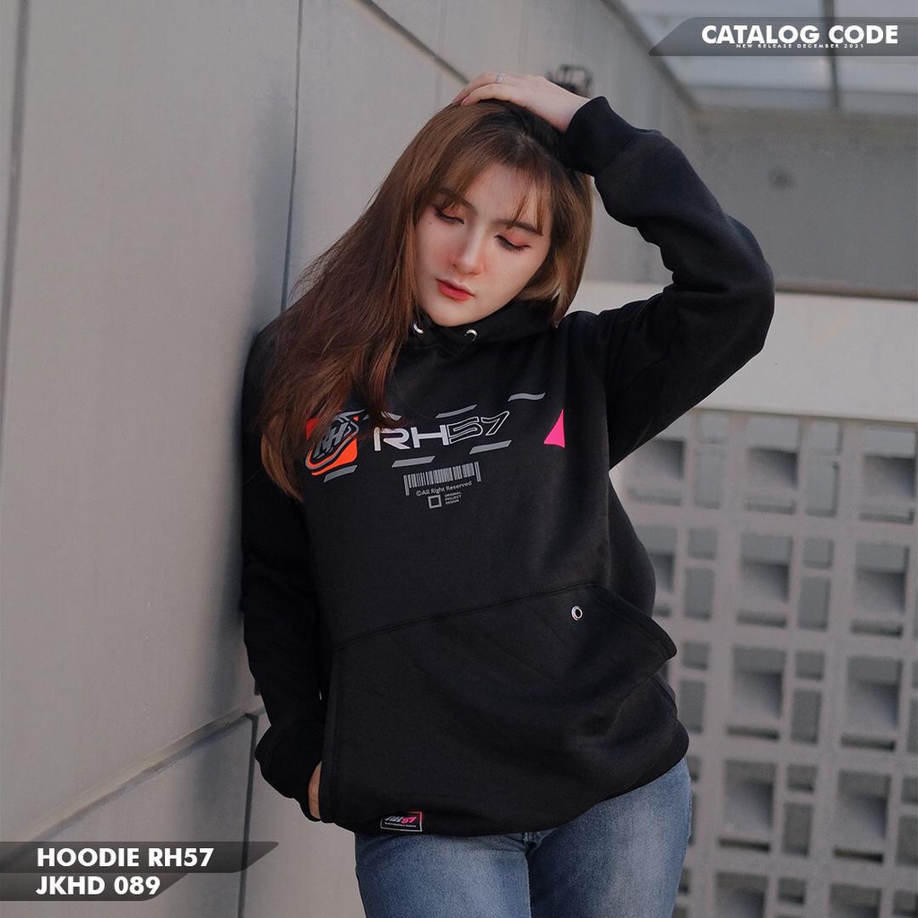 [PROMO BELI 2 ONGKIR 1 BISA COD] JAKET HOODIE RH57 ORIGINAL JKHD 089 SWEATSHIRT RH57 RACING HELL POL