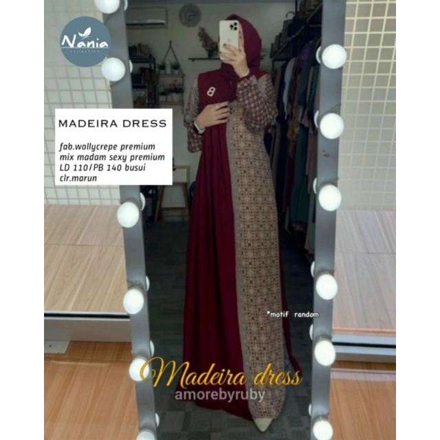 Gamis Motif Madeira Dress wollycrepe premium