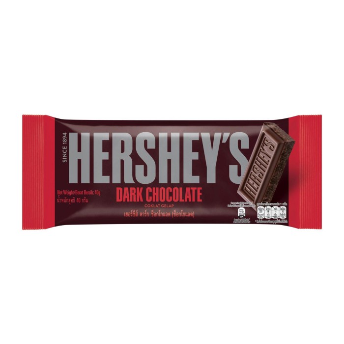 

Ready stock Hershey's Dark Chocolate Bar 40g