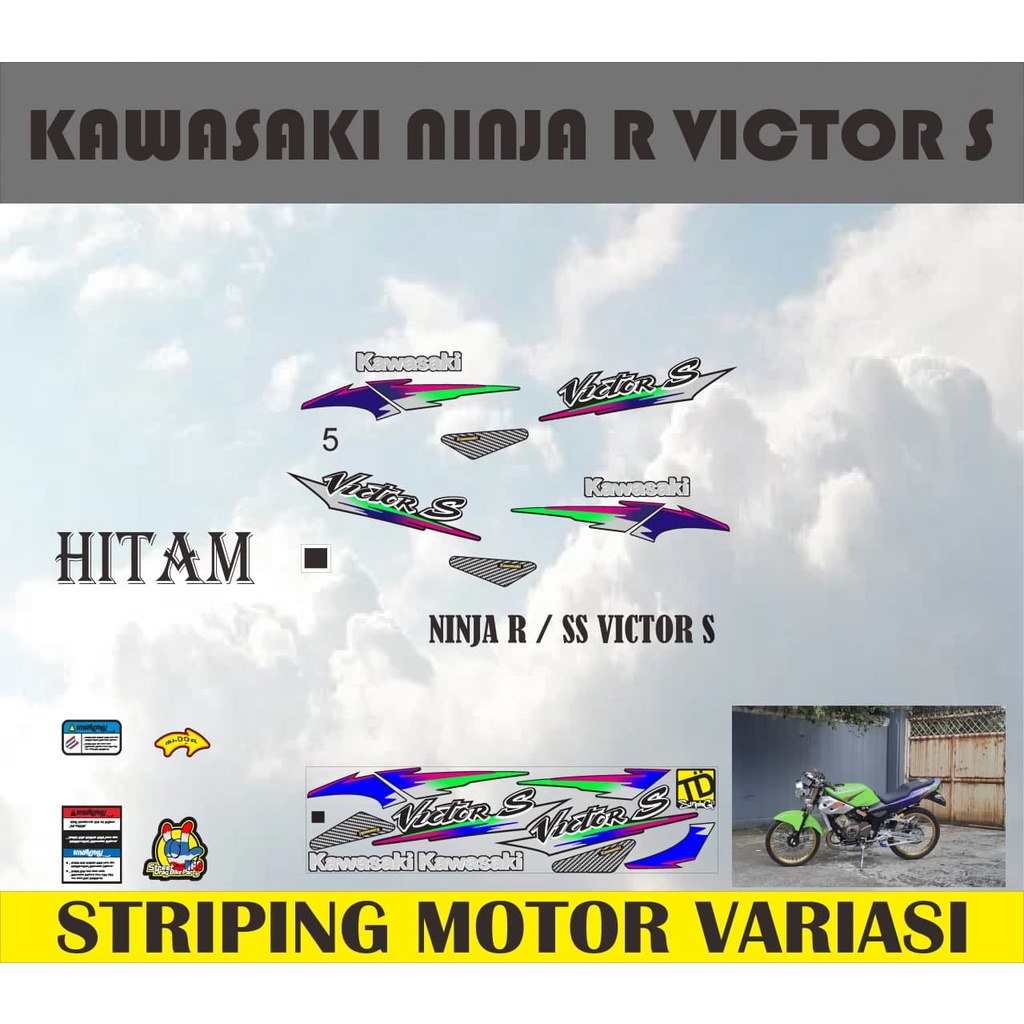 striping stiker motor ninja victor s