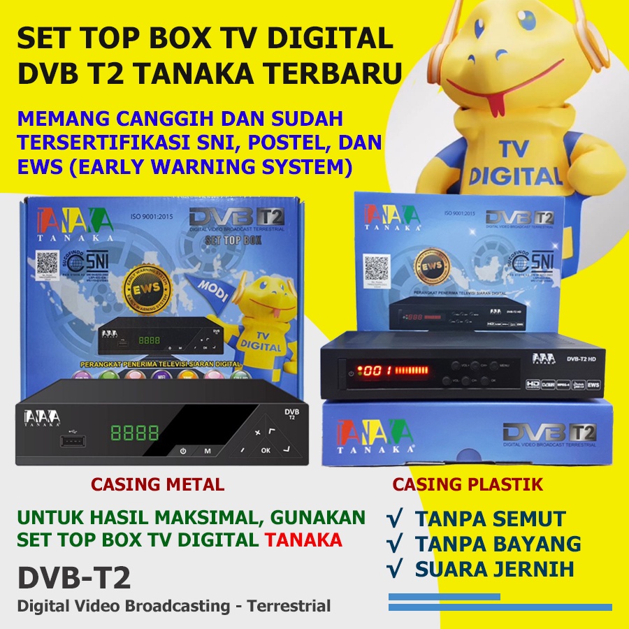 Jual set top box Set Top Box TV Digital Tanaka STB DVB T2 Tanaka Body