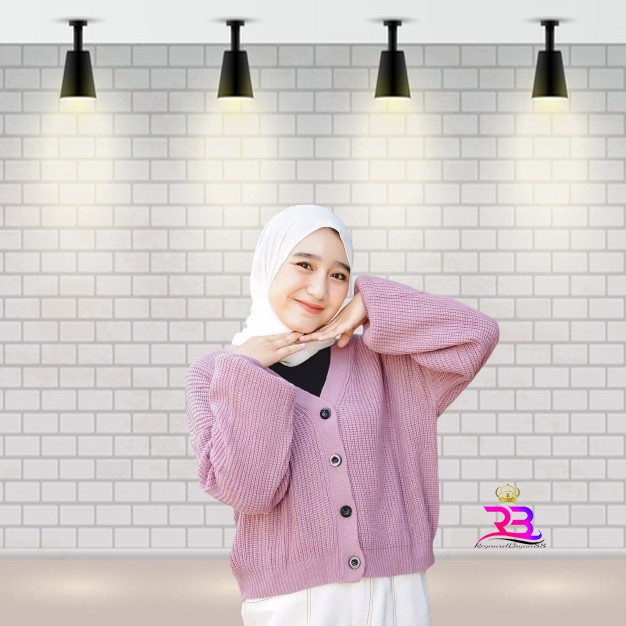 CARDIGAN RAJUT WANITA OUTER CARDY LENGAN BALON  - CARDIGAN WANITA - CARDIGAN RAJUT - OUTER WANITA