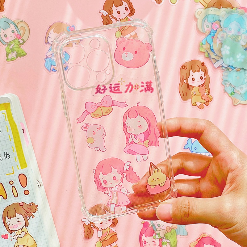 40pcs Stiker Motif Kartun Peri Perempuan Tahan Air Untuk Dekorasi Diary DIY