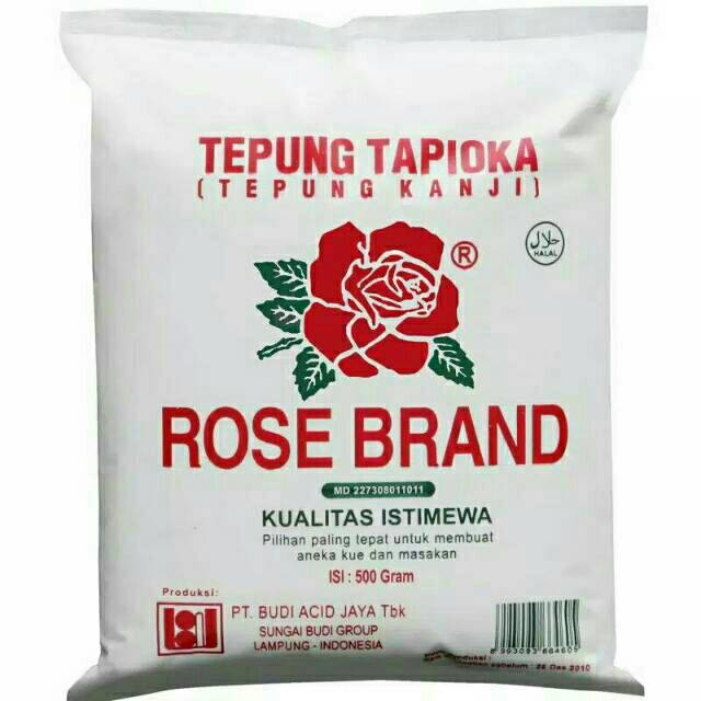 

TEPUNG TAPIOKA ROSE BRAND 500GR / Tepung Kanji Kemasan