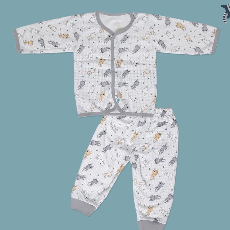 SETELAN BAJU PIYAMA BAYI NEWBORN 0 - 3 BULAN ALL SIZE / SETELAN BAJU PANJANG BAYI PIYAMA BAYI BAJU TIDUR BAYI