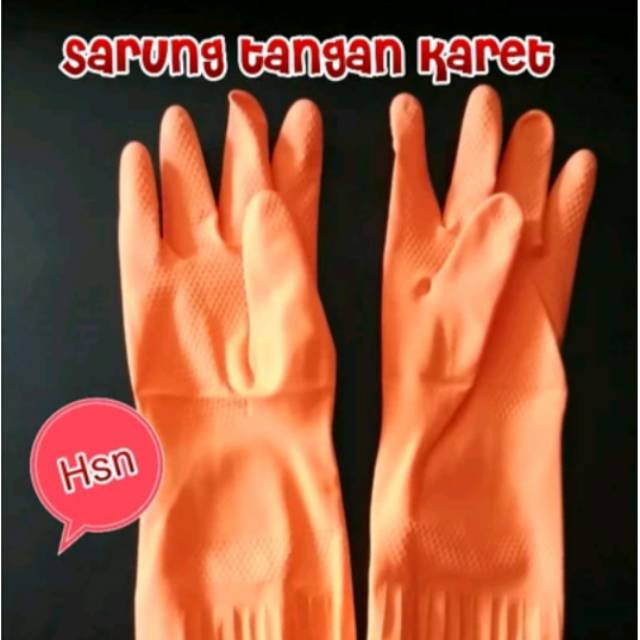 SARUNG TANGAN KARET LATEX OREN SARUNG TANGAN APD RUMAH SAKIT