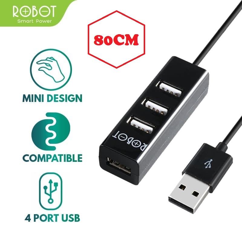 USB HUB ROBOT 4 PORT H140-80 80CM USB 2.0