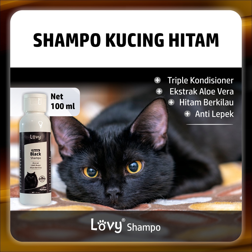 Shampo Kucing Hitam Persia Shampoo Sabun Kucing Lovy Persia BLACK 100 ml