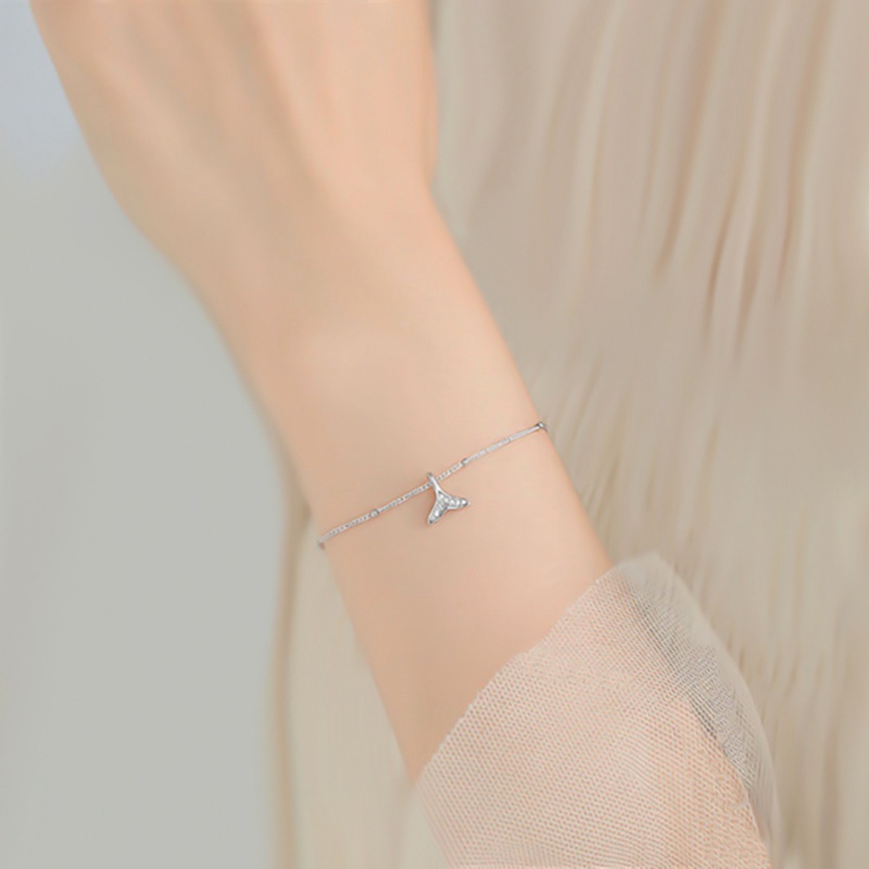 Fancyqube Gelang Sterling Silver 925 Bentuk Ekor Mermaid Untuk Wanita