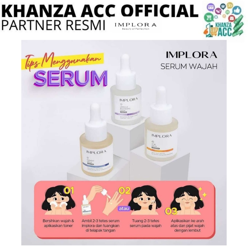 KHANZAACC Implora Serum Perawatan Kecantikan Wajah 20ML