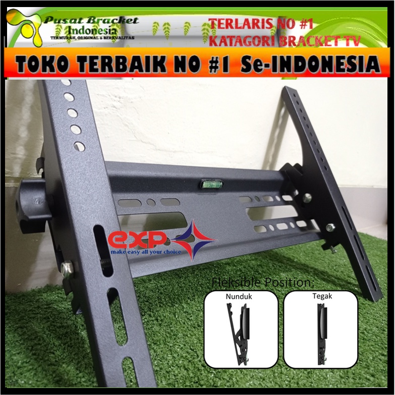 Bracket TV TOSHIBA 21&quot; s/d 40&quot; waterpass GARANSI 100% COCOK!!! IMPORT QUALITY