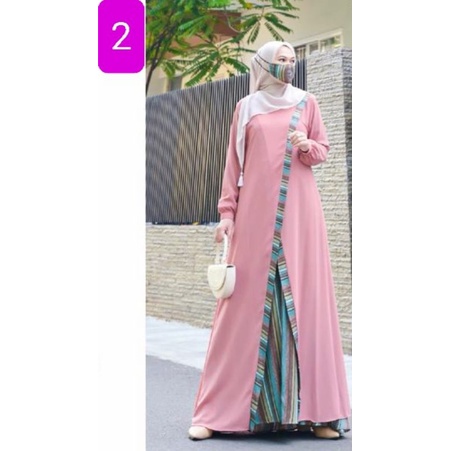 GAMIS OUTER LEPASAN ZALFA SET DRESS  by Innayah OFFICIAL # 46