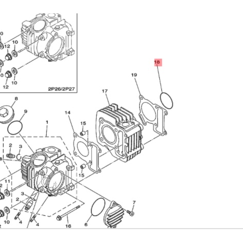 KARET ORING O RING BLOK SEHER CRYPTON VEGA R LAMA NEW JUPITER Z 105 110 LAMA BURHAN ORIGINAL YGP 93210-568G8