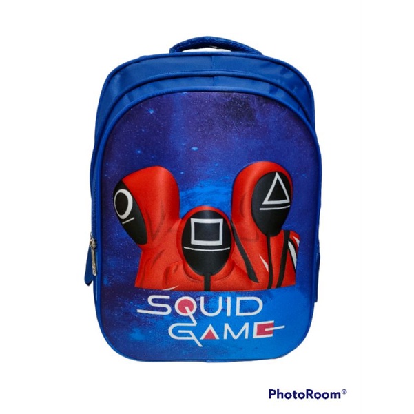 [Import original] Tas sekolah SQUID GAMES SD 3D timbul