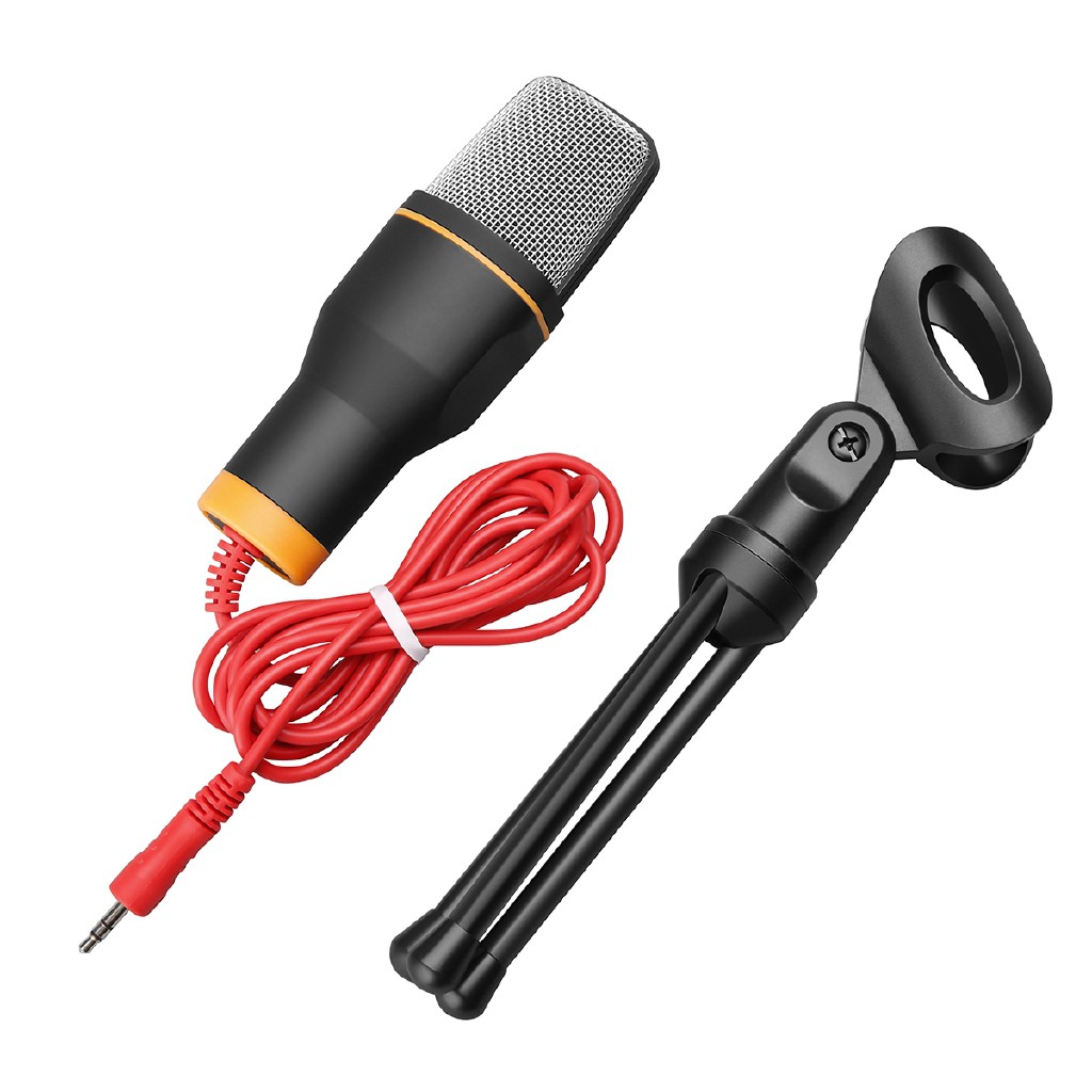 mic Microphone Condenser Studio vlog mikropon Stand Sound Podcast 3.5mm Sf-666 zoom bm1 Grab Medan