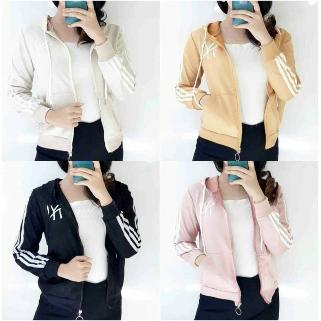 FWG - JAKET NY LIST / JAKET WANITA / JAKET MURAH WANITA / ATASAN JAKET MODEL BARU / JAKET