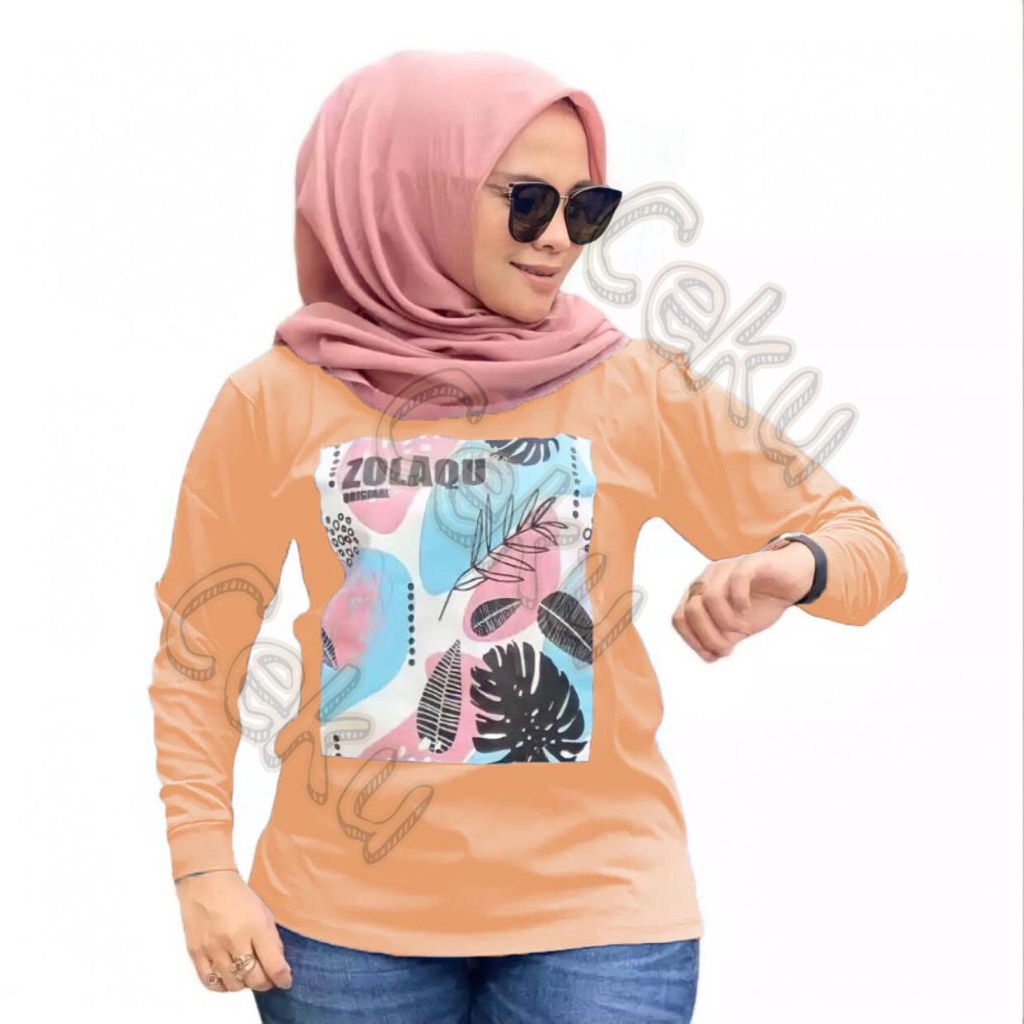 kaos zolaqu/atasan zolaqu terbaru/BAJU ZOLAQU /SWEATER ZOLAQU (COD) BAJU WANITA LENGAN PANJANG