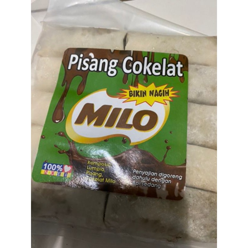 

Pisang coklat Milo isi 10