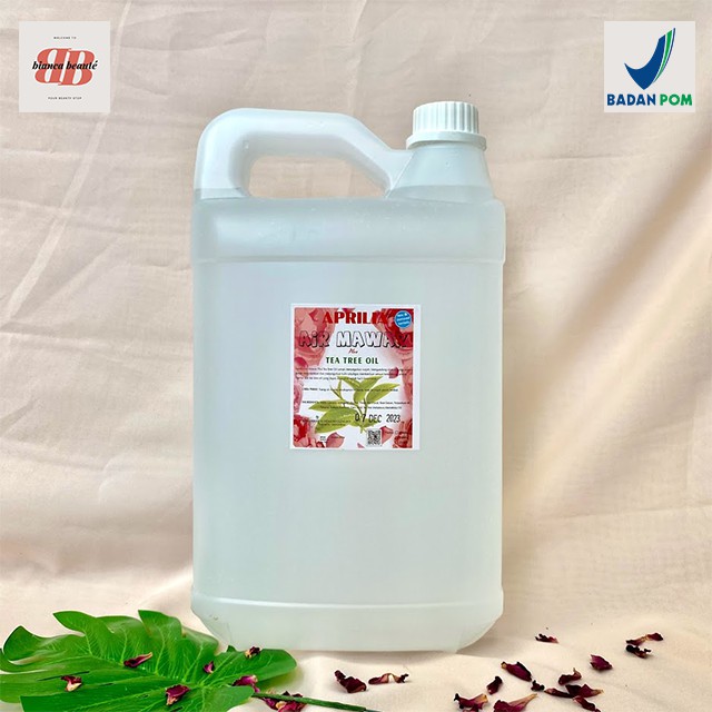 [BPOM] APRILIA Air Mawar 5LITER Rose Water with Tea Tree Oil - Face Toner
