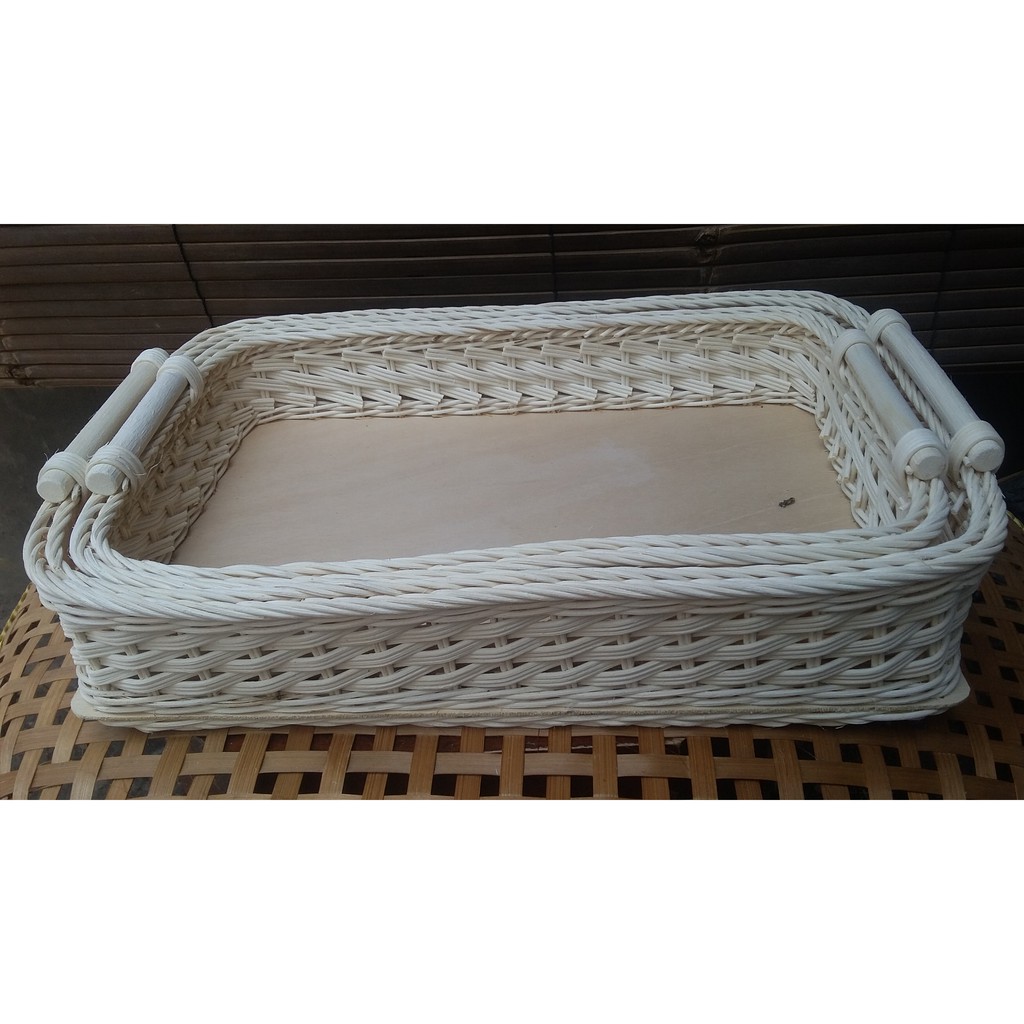 Kranjang Hantaran Rotan Anyaman Miring Persegi 1 set LM