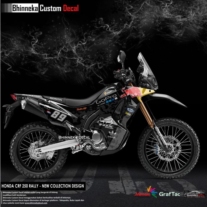 DECAL STICKER CRF RALLY GREY CONCEPT