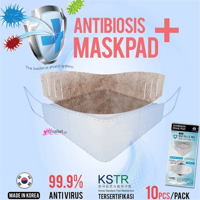 Antibiosis Mask Pad  99.9% Antivirus (Filter Masker 99.9% anti virus Filter Masker N95)