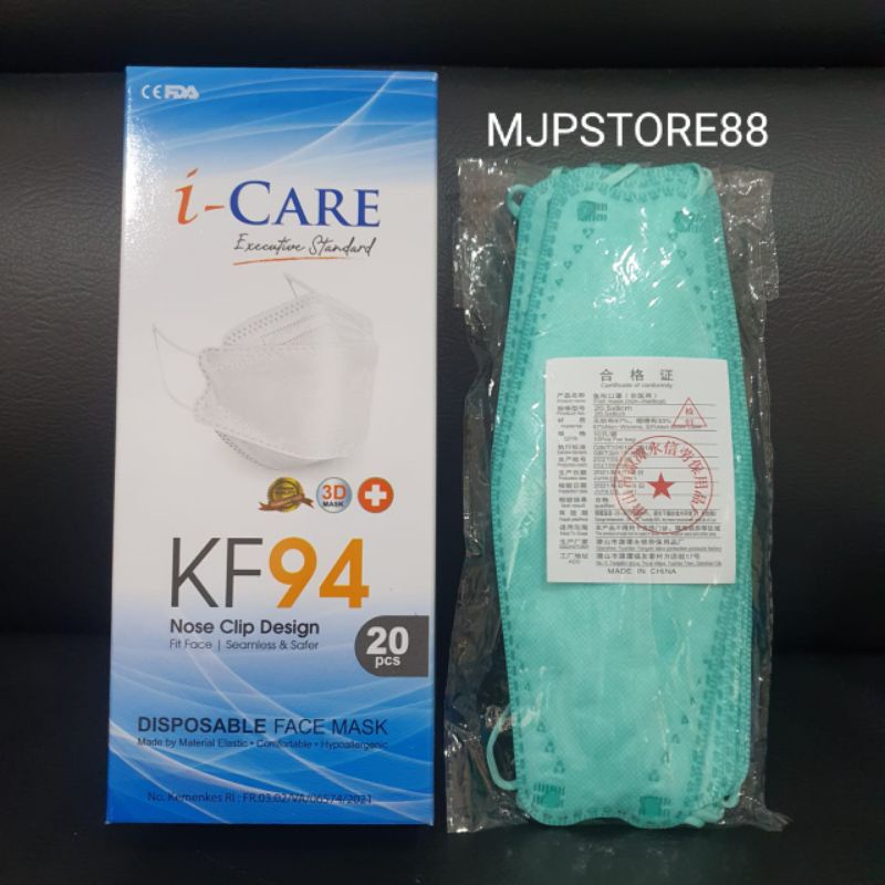 Masker KF94 4Ply  Icare Evo Warna 1Box Isi 20Pcs