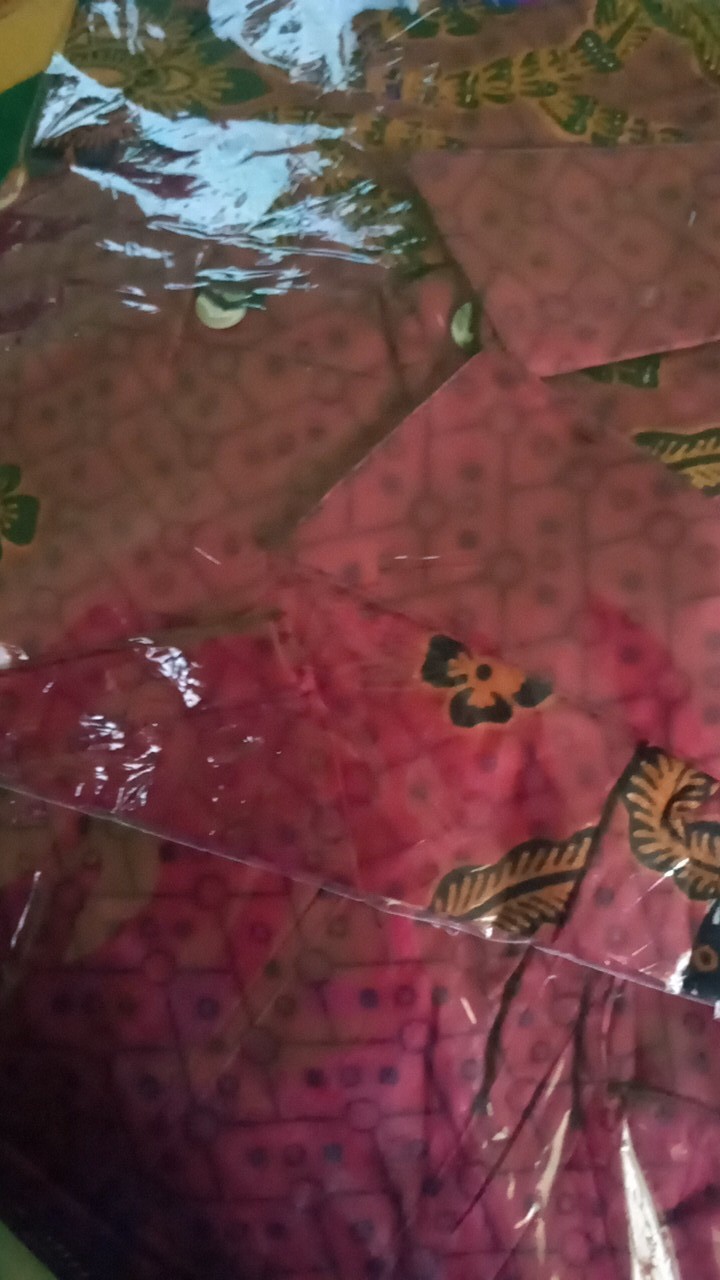 Batik Couple Keluarga Sania Ruffle Ori Ndoro Jowi Dnt 074 Motif Mahkota Merah