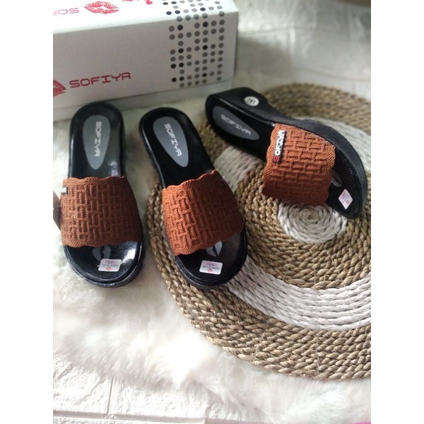 Sandal  wanita terkini/rajut wedges/sofia/ harga murah