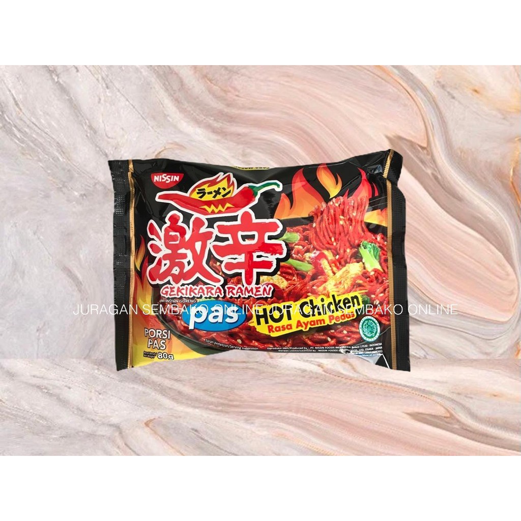 (JSO) nissin MIE GEKIKARA RAMEN HOT CHICKEN 80 GR HALAL / GEKIKARA PAS AYAM PEDAS