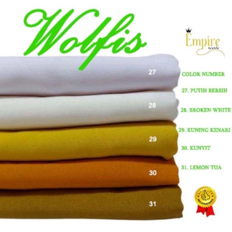 Kain wolfis Wolpeach Premium Harga Per Rol