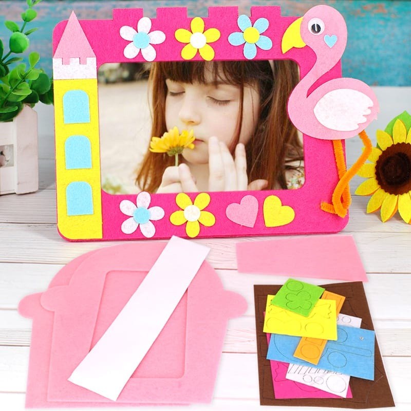 PAOPAO DIY Photo Frame Bingkai Foto Lucu dan Unik Flanel Education Untuk Anak