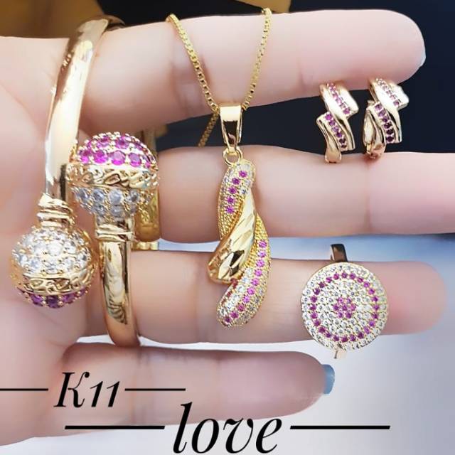 Xuping set perhiasan lapis emas 24k 1503