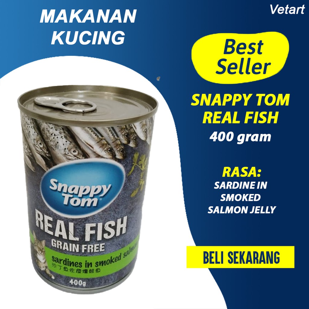 

[BEST SELLER] SNAPPY TOM KALENG 400 gr SARDINES IN SMOKED SALMON JELLY