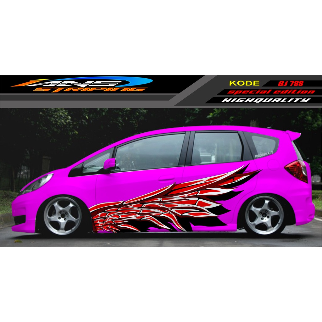 STIKER DECAL MOBIL JAZZ BRIO AVANZA SIGRA YARIS / STIKER VARIASI MOBIL / MODIF STICKER MOBIL