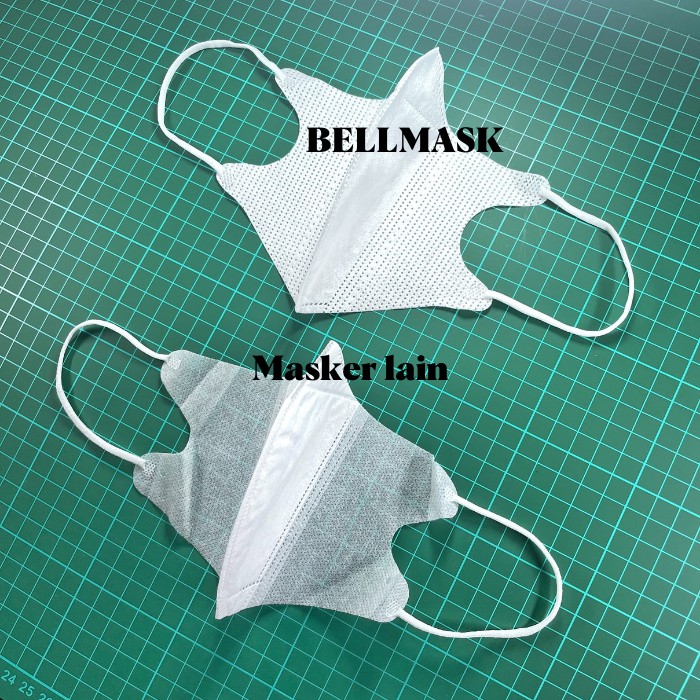 MASKER DUCKBILL 3ply Earloop TANPA BOX isi 50pcs bergaris hidung premium-1