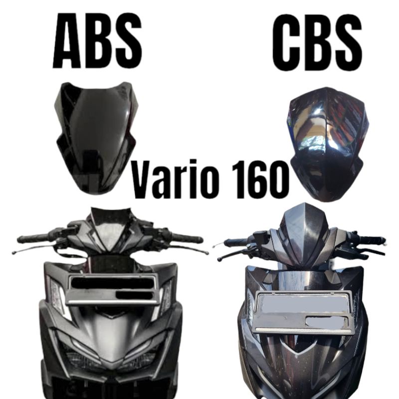 MIKA VISOR NEW VARIO 160 ABS CBS HITAM TEBAL MODEL STANDARD