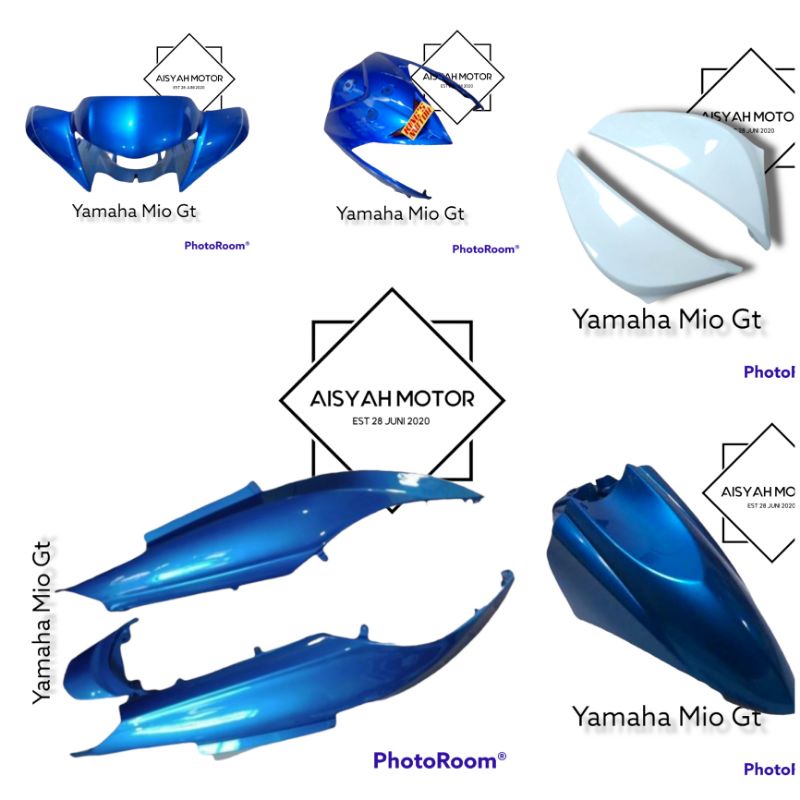 Bodi Halus Yamaha Mio GT Warna Biru Putih