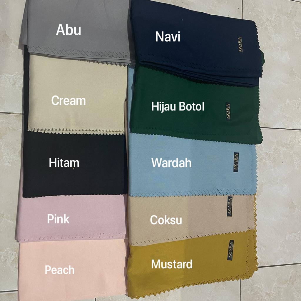 Promo !! Hijab Segi Empat Polos Azara Lasercut | Jilbab azzara | Kerudung Polos Segiempat
