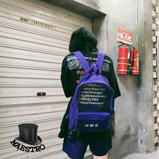 Backpack H M S transparan kombi tas ransel wanita laki tas ransel besar