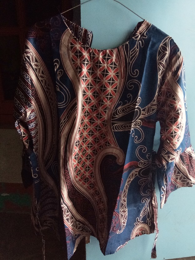 Tey-17 Batik Wanita Asj Sa Hrb026 Kenongo Kemeja Tosca Pendek