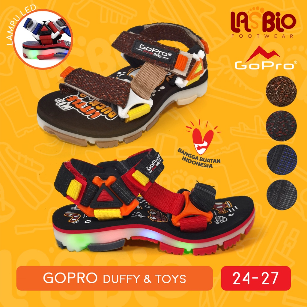 GoPro Jet Sepatu Sandal Gunung Lampu Anak