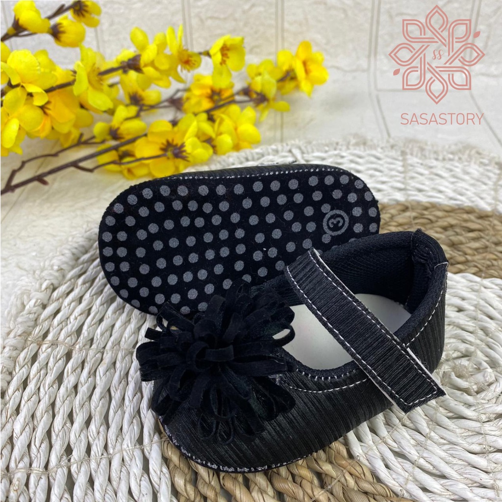 SEPATU ANAK BABY BAYI PEREMPUAN BUNGA MEKAR ALBANY 0-12 BULAN LP03