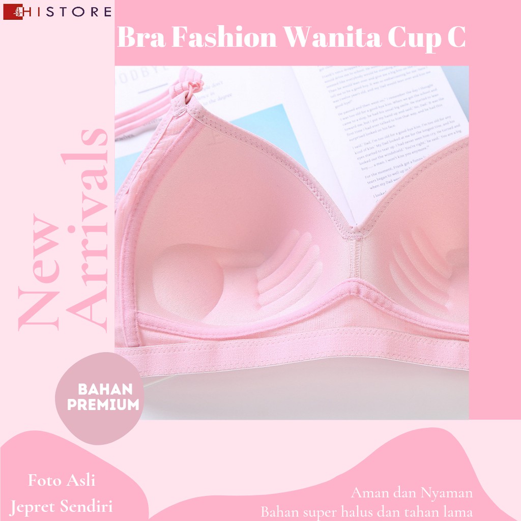 [HI] Bra BH JUMBO CUP C Fashion Wanita Bra wanita Premium  Busa Tipis Tanpa Kawat Sangat Nyaman 2024