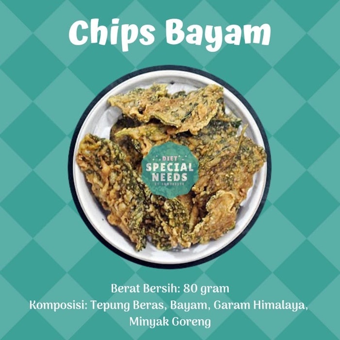 

NEW Chips Keripik Bayam Non MSG - Gluten Free - Diet Special Needs