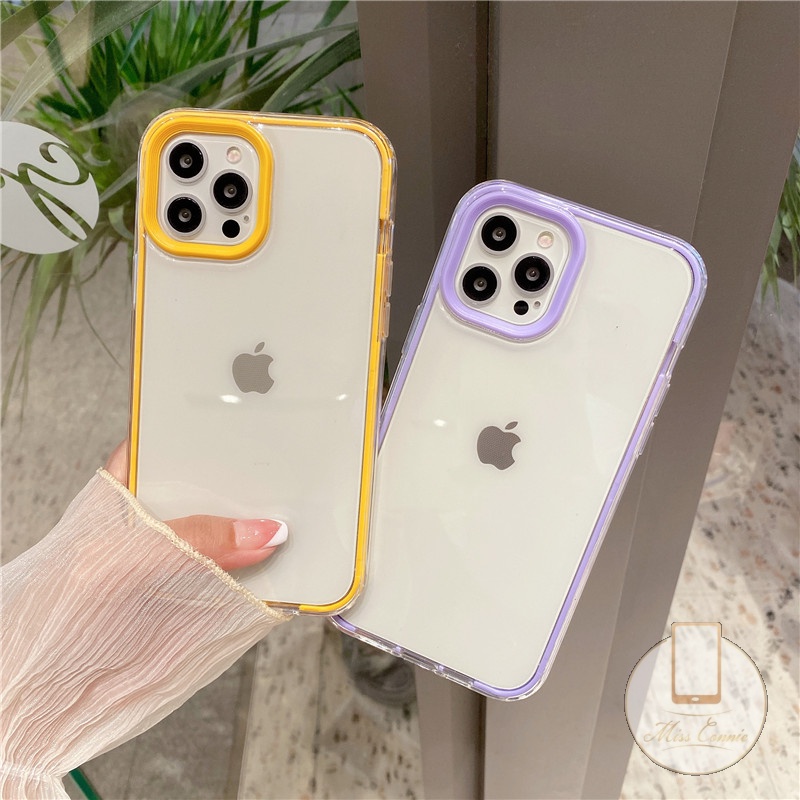 Casing Silikon Iphone 12 13 Pro Max 11 6 6s 7 8 Plus X Xr Xs Max Transparan Shockproof 3 In 1