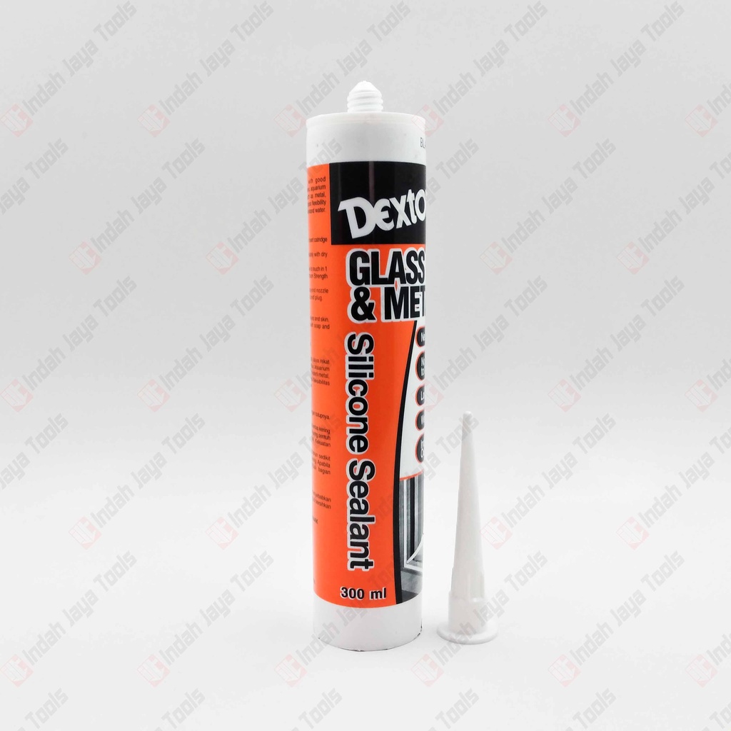 DEXTONE GLASS METAL Silicone Sealant Lem Kaca Silikon Black Clear White  NON ASAM NEUTRAL