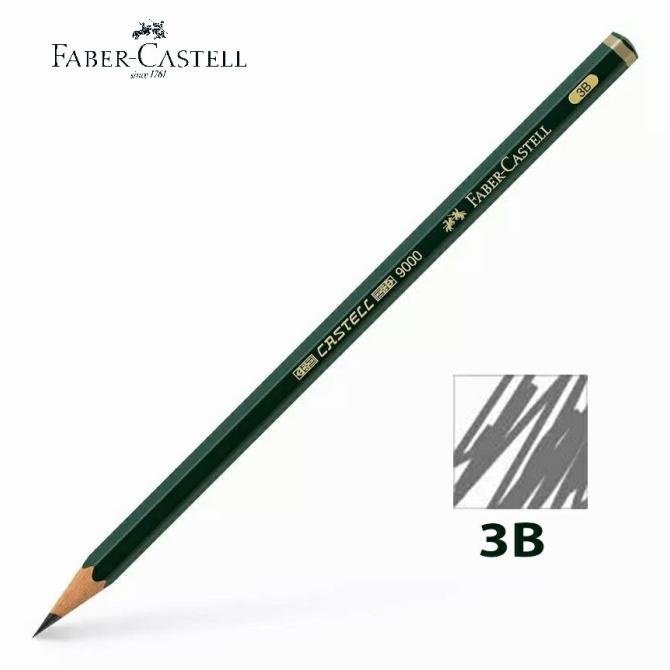 

favorit] ORIGINAL Pensil kayu Faber Castell HB, 2B - 8B Satuan. TERMURAH
