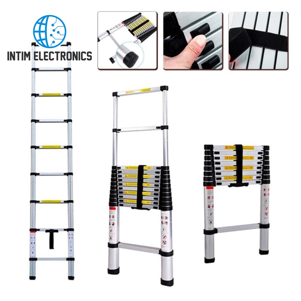 AMG Tangga Single Telescopic 4.4m ( Aluminium Telescopic Ladder )