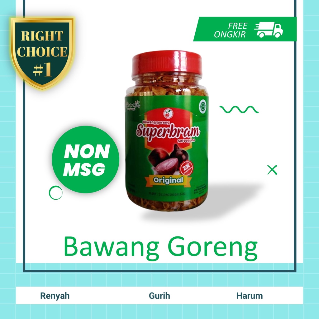 

Superbram! Bawang Goreng Kemasan Krezz Tanpa MSG